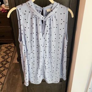 Polka dot sleeveless top